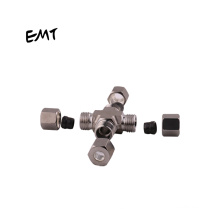 EMT stainless steel high pressure cross metric male thread bite type press pipe fittings